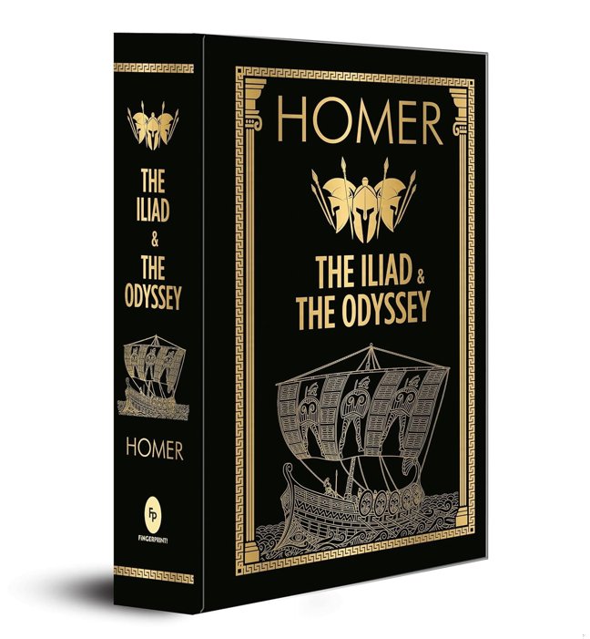 HOMER: The Iliad & the Odyssey (Deluxe Hardbound Edition) book cover