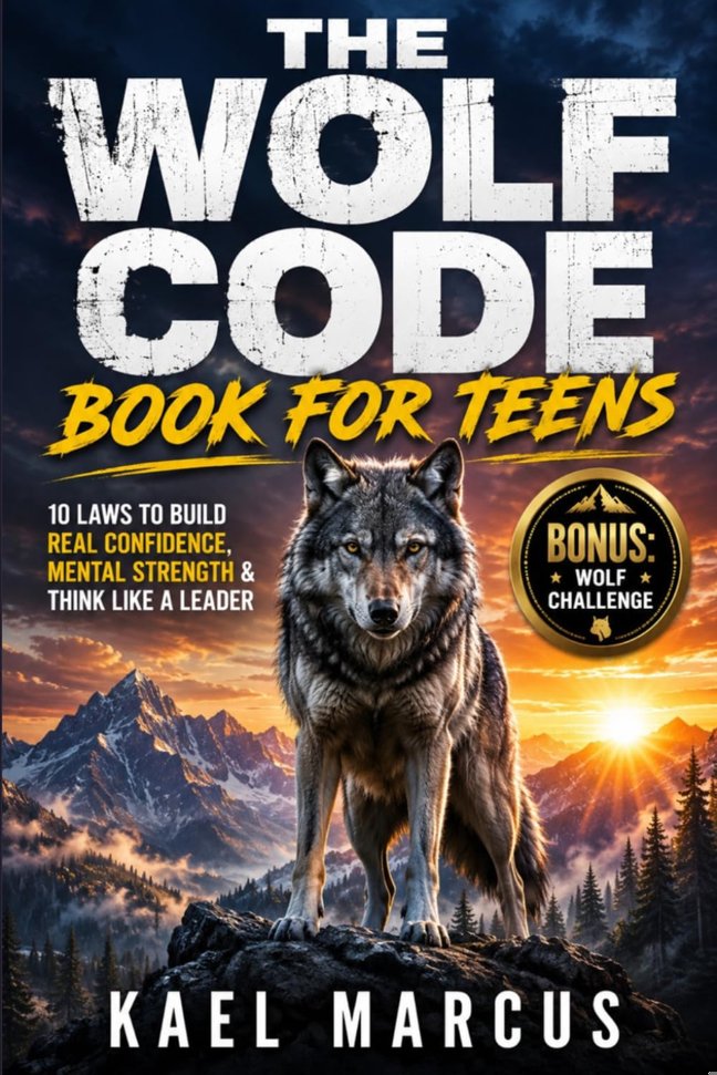 The Wolf Code Book for Teens: 10 Laws to Build Real Confidence, Mental Strength & Think Like a Leader — Stories, Lessons & Challenges for Ages 13-17 book cover