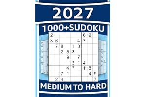 1000+ Sudoku Puzzles for Adults: Medium to Hard Sudoku Puzzles with Detailed Step-by-step Solutions and Hints When You Get St book cover