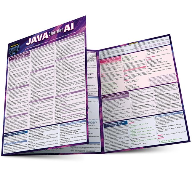 Java with Generative AI: a QuickStudy Laminated Reference Guide book cover