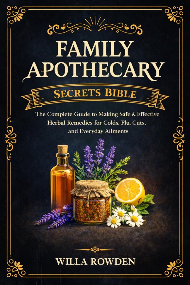Family Apothecary Secrets Bible: The Complete Guide to Making Safe and Effective Herbal Remedies for Colds, Flu, Cuts, and Everyday Ailments book cover