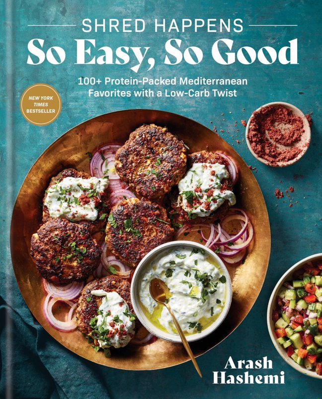 Shred Happens: So Easy, So Good: 100+ Protein-Packed Mediterranean Favorites with a Low-Carb Twist; A Cookbook book cover