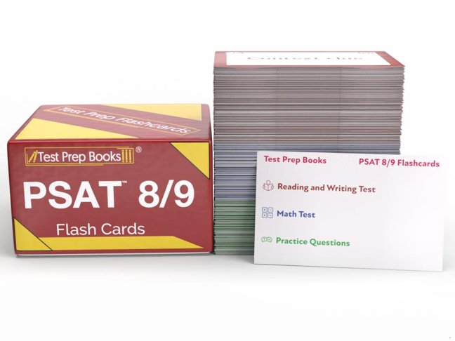 PSAT 8/9 Prep Study Cards 2026-2027: PSAT 8/9 Exam Prep and Practice Test Questions for the Reading, Writing, and Math [Full Color Cards] book cover