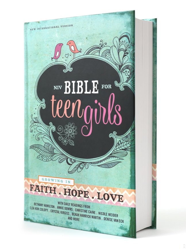NIV, Bible for Teen Girls, Hardcover: Growing in Faith, Hope, and Love – The Perfect Christian Faith Gift for Your Teenage Girl, Age 13-18 book cover
