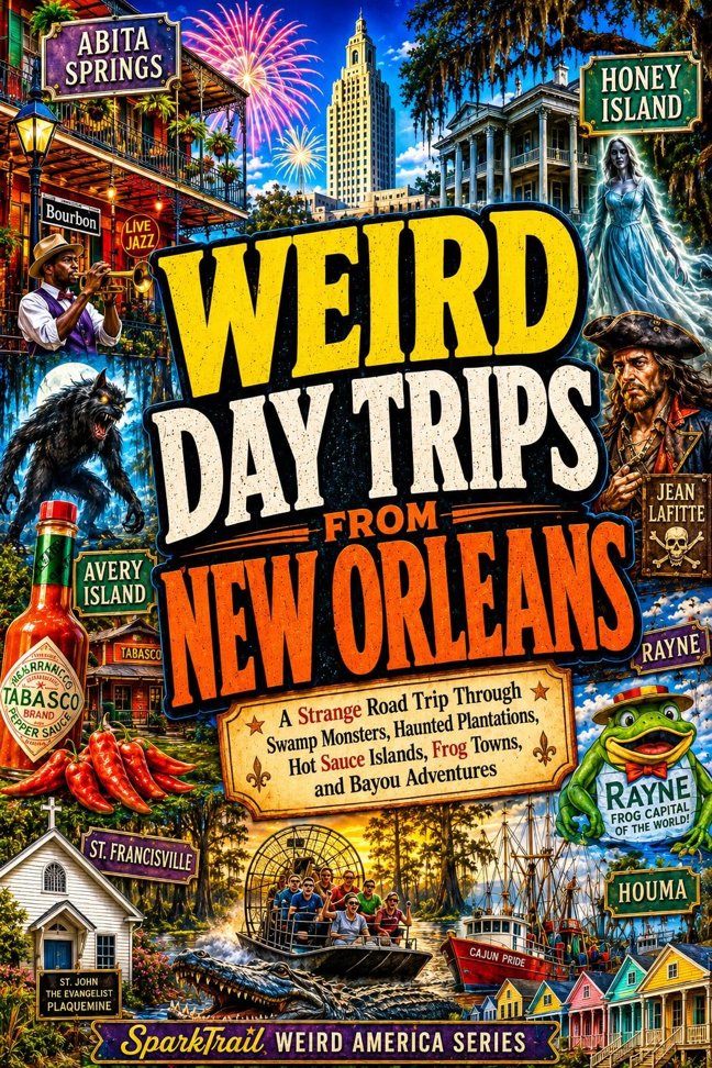 Weird Day Trips from New Orleans: A Road Trip Through Swamps, Ghost Towns, Hot Sauce Islands, Haunted Plantations, Monster Legends, River Roads, and ... ... (SparkTrail Weird America Series Book 33) book cover