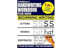 Handwriting Workbook for Kids: 3-in-1 Writing Practice Book to Master Letters, Words & Sentences book cover
