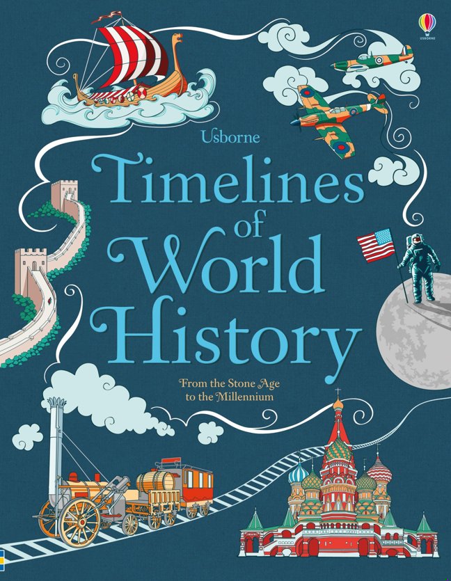 Timelines of World History: A Gorgeously Illustrated Guide with Key Dates from the Stone Age to the Year 2000 for Children (Ages 9-12) (Where's the...) book cover