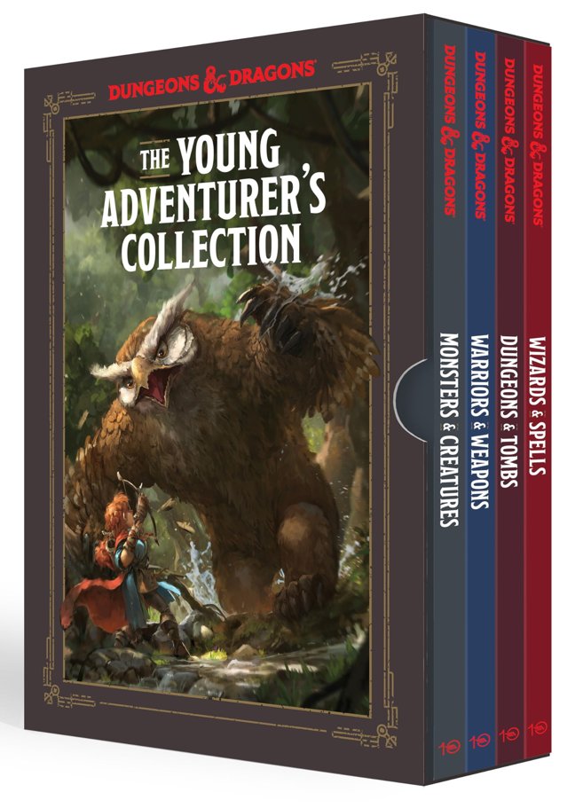 The Young Adventurer's Collection Box Set 1 [Dungeons & Dragons 4 Books]: Monsters & Creatures, Warriors & Weapons, Dungeons & Tombs, and Wizards & ... & Dragons Young Adventurer's Guides) book cover