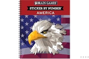 Brain Games - Sticker by Number: America (Geometric Stickers) book cover