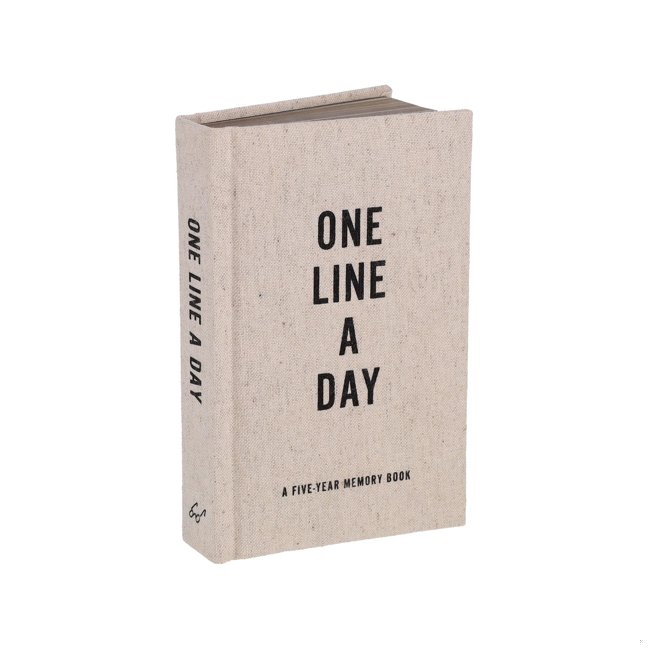 Canvas One Line a Day: A Five-Year Memory Book (Yearly Memory Journal and Diary, Natural Canvas Cover) book cover