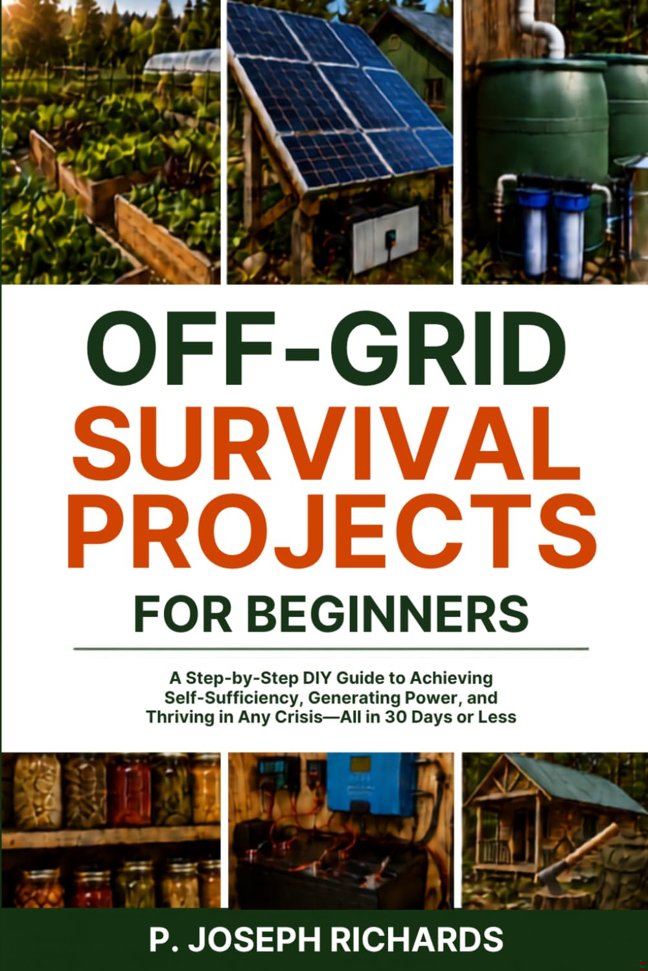 Off-Grid Survival Projects for Beginners: A Step-by-Step DIY Guide to Achieving Self-Sufficiency, Generating Power, and Thriving in Any Crisis—All in 30 Days or Less book cover