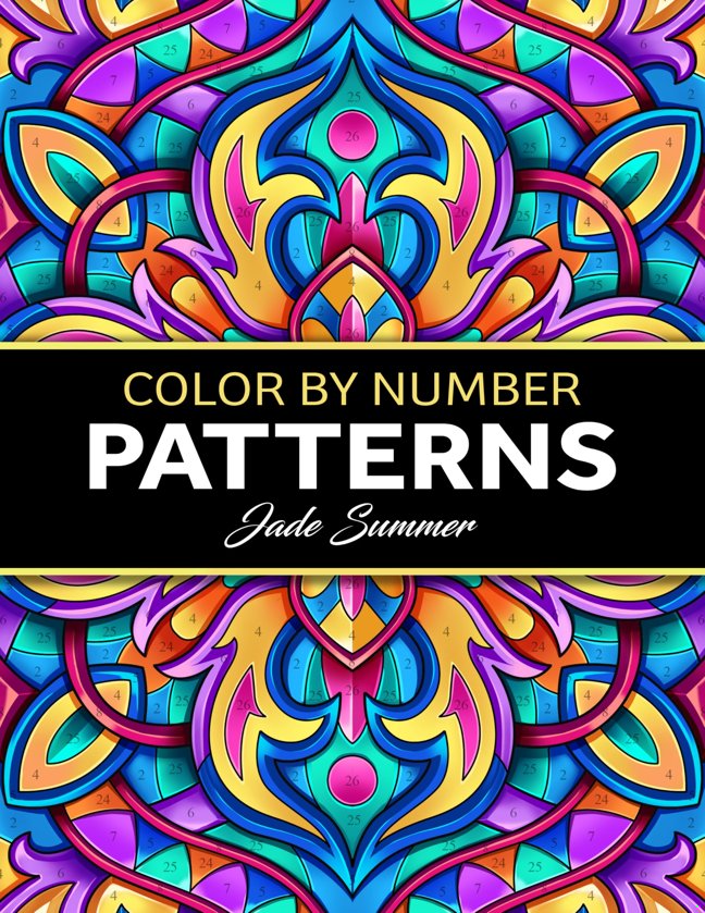 Color by Number Patterns: An Adult Coloring Book with Fun, Easy, and Relaxing Coloring Pages (Color by Number Coloring Books) book cover
