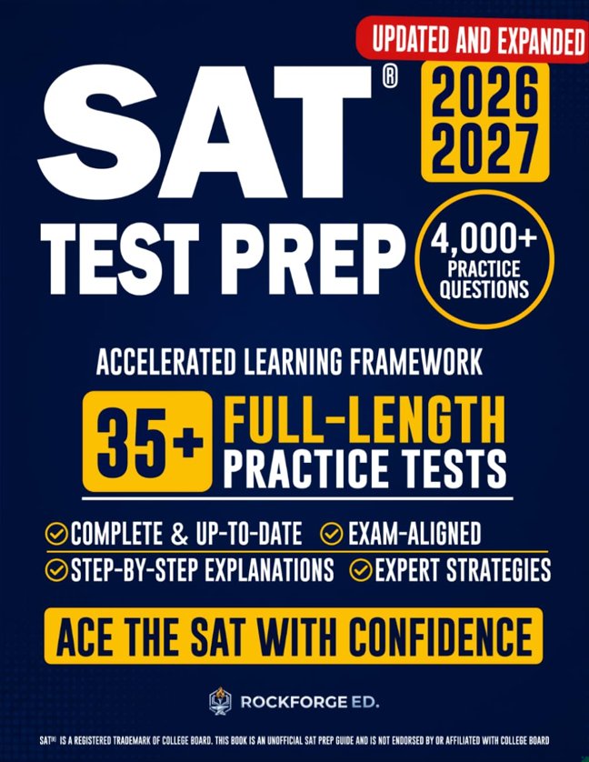 SAT Test Prep: The Complete & Exam-Aligned Prep Book to Ace the Digital SAT®. Full-Length Practice Tests, Step-by-Step Explanations, and Test-Day Strategies book cover