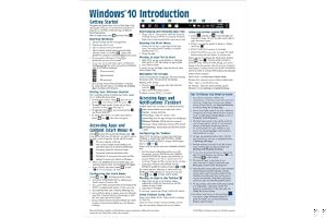 Windows 10 Introduction Quick Reference Guide (Cheat Sheet of Instructions, Tips & Shortcuts - Laminated) Updated Summer 2018 book cover