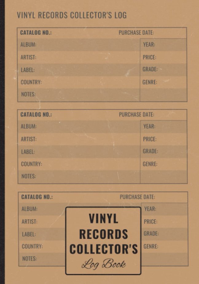 Vinyl Records Collector’s Log Book: Collector's Catalog Notebook Gift | Track Your Vinyl Record Collection Inventory book cover