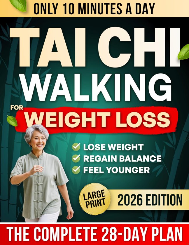 10-Minute Tai Chi Walking for Weight Loss: A Gentle 28-Day Step-by-Step Plan for Seniors to Regain Balance, Feel Younger & Lose Weight Without Joint Pain or Extreme Dieting book cover