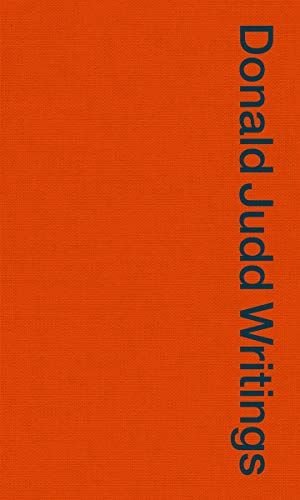 Donald Judd Writings book cover