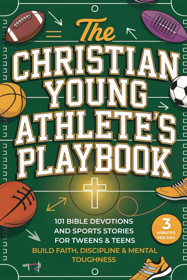 The Christian Young Athlete’s Playbook: 101 Bible Devotions and Sports Stories for Tweens & Teens. Build Faith, Discipline & Mental Toughness in Just 3 Minutes a Day book cover
