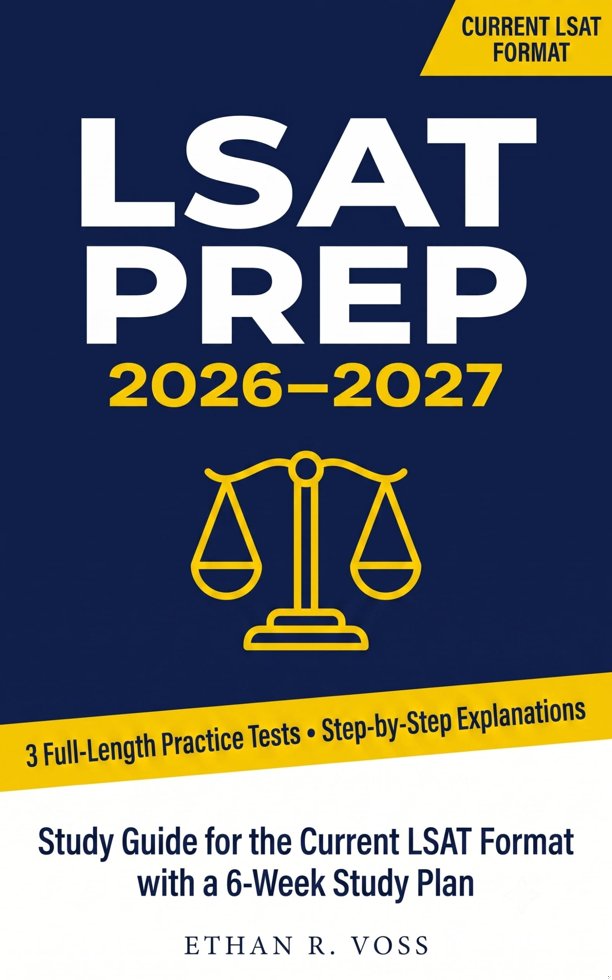 LSAT Prep 2026-2027: Study Guide for the Current LSAT Format with Full-Length Practice Tests, Step-by-Step Explanations, and a 6-Week Study Plan book cover