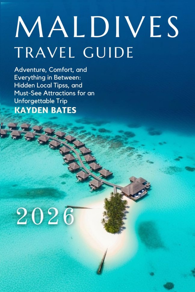 Maldives Travel Guide 2026: Adventure, Comfort, and Everything in Between: Hidden Gems Local Tips, and Must-See Attractions for an Unforgettable Trip book cover