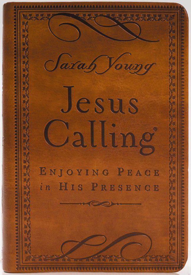 Jesus Calling, Small Brown Leathersoft, with Scripture References: Enjoying Peace in His Presence (A 365-Day Devotional) book cover