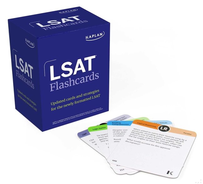 LSAT Prep Flashcards: Updated cards and strategies for the newly formatted LSAT (Kaplan Test Prep) book cover