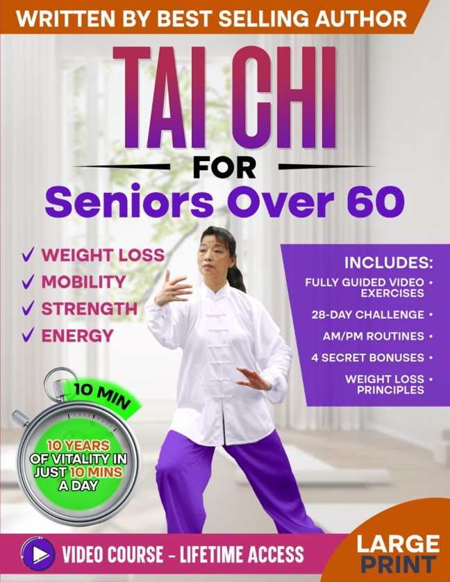 Tai Chi for Seniors over 60: Complete Guide to Feel & Look 10 Years Younger in Just 10 Minutes a Day - Tai Chi Exercises for Elderly - Exercise Book for Seniors & Weight Loss book cover