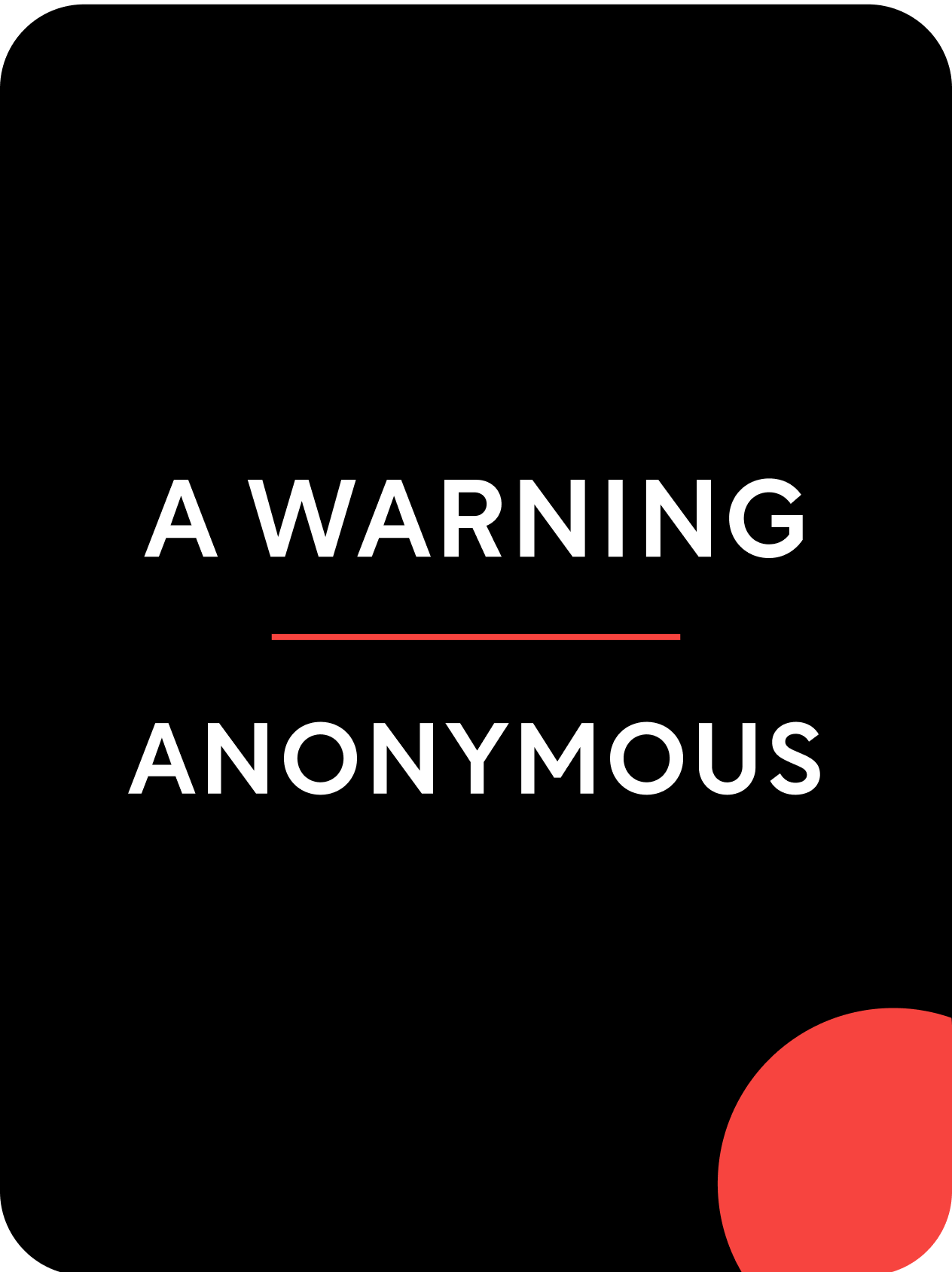 A Warning Book Summary by Anonymous